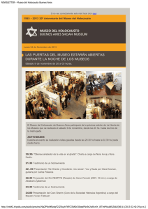 NEWSLETTER - Museo del Holocausto Buenos Aires