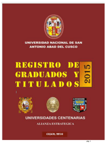 Boletín de Graduados y Titulados 2015