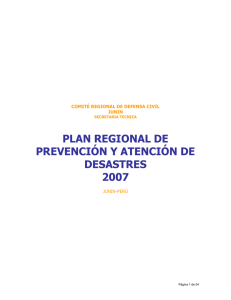 plan regional de prevención y atención de desastres 2007