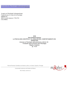 Redalyc. La psicolog&iacute;a cient&iacute;fica y el an&aacute;lisis del comportamiento en