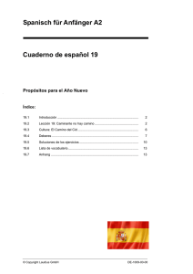 Spanisch für Anfänger A2 Cuaderno de español 19