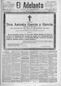 HA FALLECIDO EL DIA 27 DE ENERO DE 1918