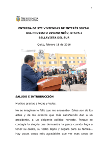 972 viviendas - Presidencia de la República del Ecuador