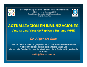 Vacunas para VPH - Sociedad Argentina de Pediatria