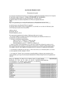 DATOS DE PRODUCCION Documento de ayuda URL: MAIL