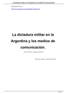 La dictadura militar en la Argentina y los medios de