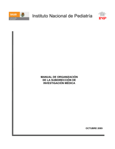 manual de organizacion de la subdirección de investigación médica