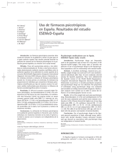 Uso de fármacos psicotrópicos en España. Resultados del