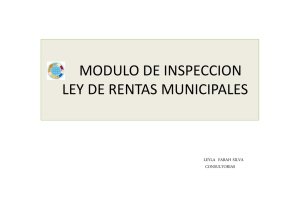 MODULO DE INSPECCION LEY DE RENTAS MUNICIPALES