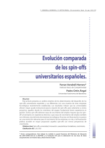 Evolución comparada de los spin-offs universitarios españoles.