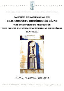 La protección del Patrimonio Industrial de Béjar.