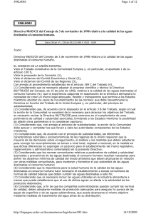 Directiva 98/83/CE - Empresa Municipal de Aguas de Huelva,SA