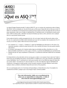 ¿Qué es ASQ-3 - Ages and Stages