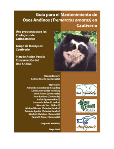 Guía para el Mantenimiento de Osos Andinos (Tremarctos ornatus