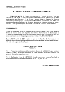 MERCOSUR/CCM/PRO N° 16/00