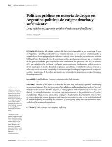 Políticas públicas en materia de drogas en Argentina: políticas de
