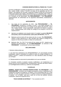 convenio modificatorio al contrato no