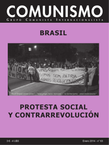 BRASIL PROTESTA SOCIAL Y CONTRARREVOLUCIÓN