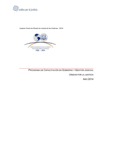 Programa Capacitacion en Gobierno y Gestion Judicial 2014