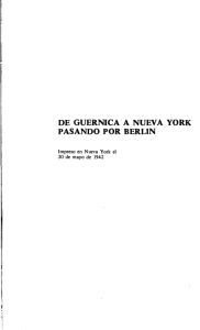 De Guernica a Nueva York pasando por Berlín