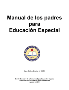 Manual de los padres para Educación Especial