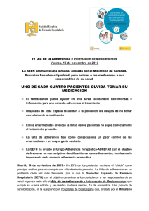 Nota Informativa de Interés Sociedad Española de Farmacia