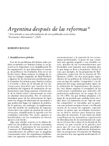 Argentina después de las reformas*