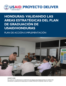 HONDURAS: VALIDANDO LAS AREAS ESTRATÉGICAS DEL