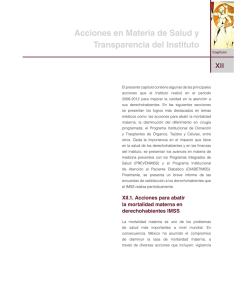 XII. Acciones en Materia de Salud y Transparencia del Instituto