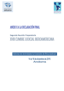 10 Anexo X Etica Judicial - Cumbre Judicial Iberoamericana