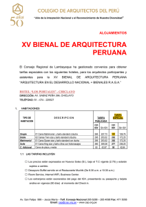 XV BIENAL DE ARQUITECTURA PERUANA