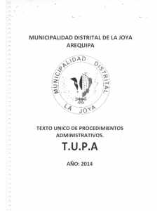 TUPA - Municipalidad Distrital de La Joya