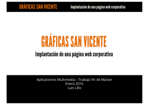 Implementación de una página web corporativa : Gráficas San Vicente