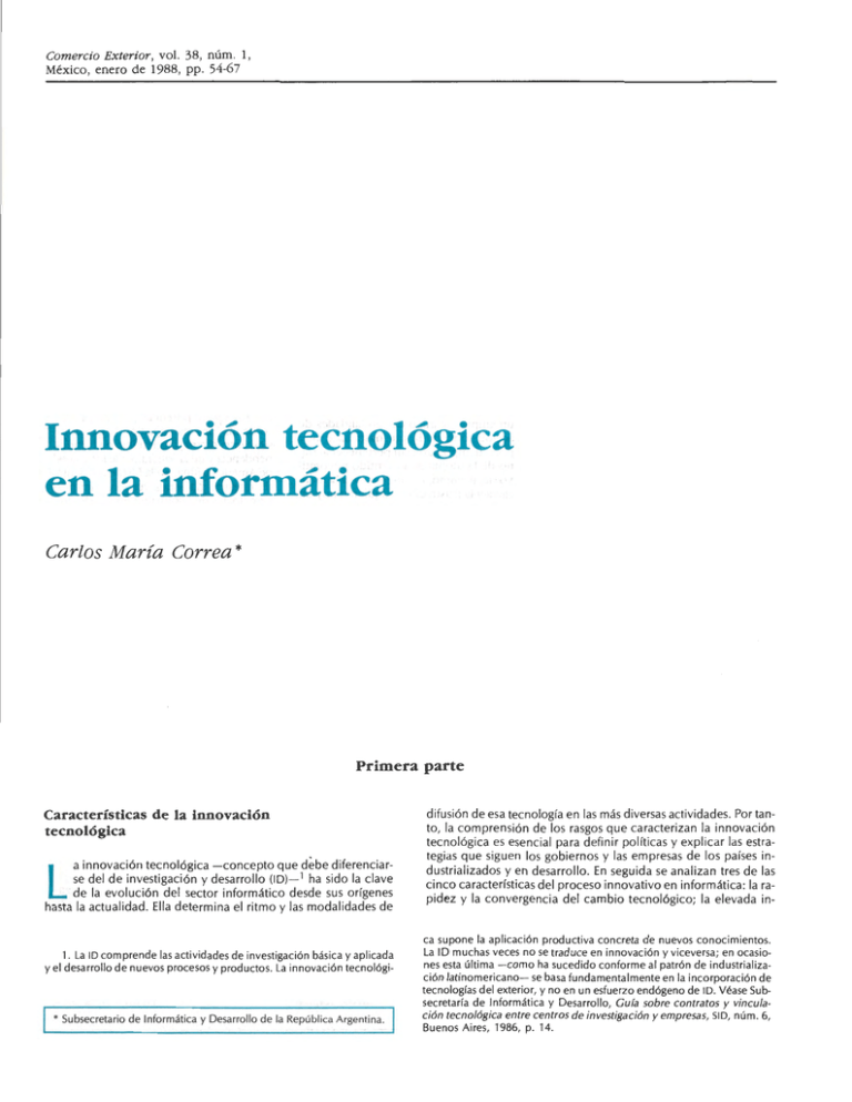 Innovación Tecnológica En La Informática