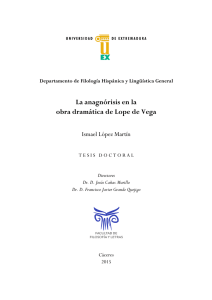 La anagnórisis en la obra dramática de Lope de Vega