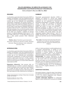 Dolor abdominal en niños relacionado con desórdenes