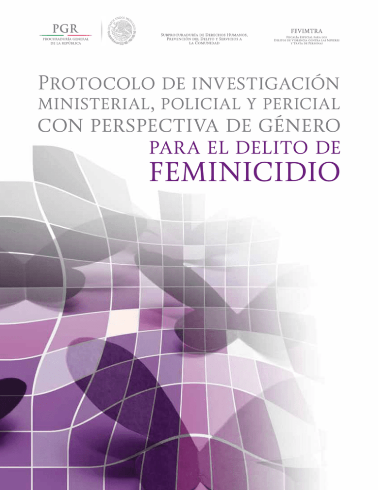 Protocolo De Investigación Ministerial, Pericial Y Policial Con