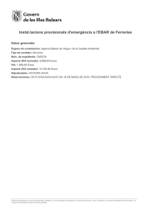 Instal.lacions provisionals d`emergència a l`EBAR de Ferreries