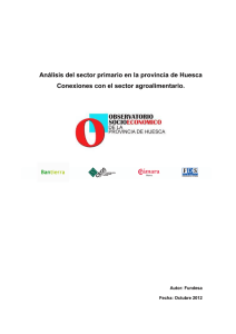 Análisis del sector primario en la provincia de Huesca. Conexiones