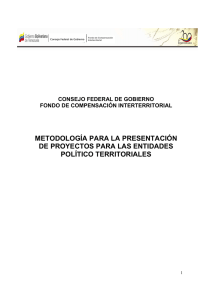 Guía Metodología Proyectos Consejo Federal Gobierno.