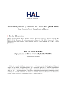 Transición política y electoral en Costa Rica (1998-2006) - Hal-SHS