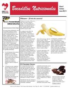 Plátanos—¡Fruta de cascara! Foco: Seguridad Alimentaria