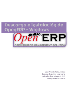 Descarga e instalación de OpenERP - Windows