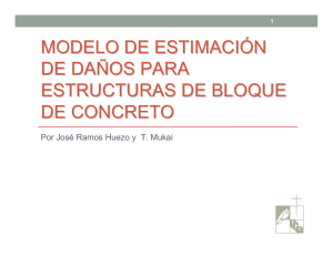 modelo de estimación de daños para estructuras de bloque de