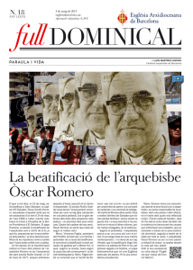 La beatificació de l`arquebisbe Òscar Romero