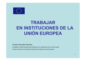trabajar en instituciones de la unión europea