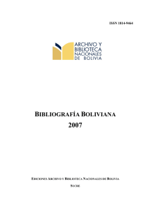 BIBLIOGRAFÍA BOLIVIANA-2007 - Asociacion de Estudios
