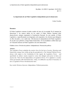 10-02-2014 pp. xx La importancia de un Poder Legislativo