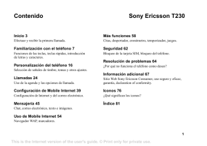 Contenido Sony Ericsson T230
