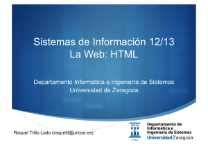 HTML - Introducción - Universidad de Zaragoza